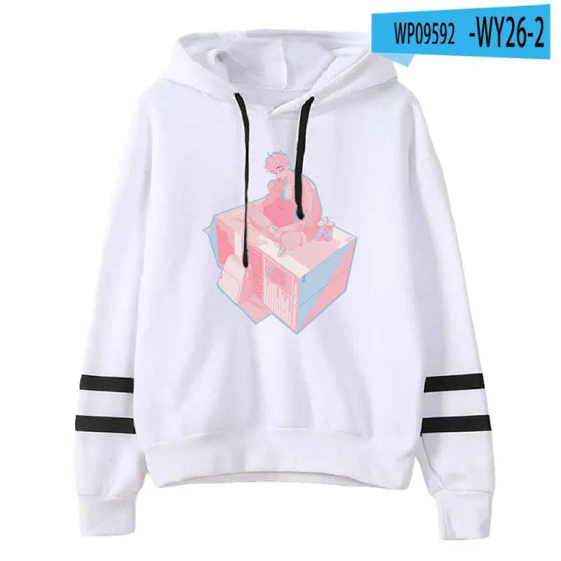 Link Click Anime Hoodie Unisex Pocketless Parallel Bars Sleeve Sweatshirts Women Men Hoodies Harajuku Streetwear Fashion Clothes