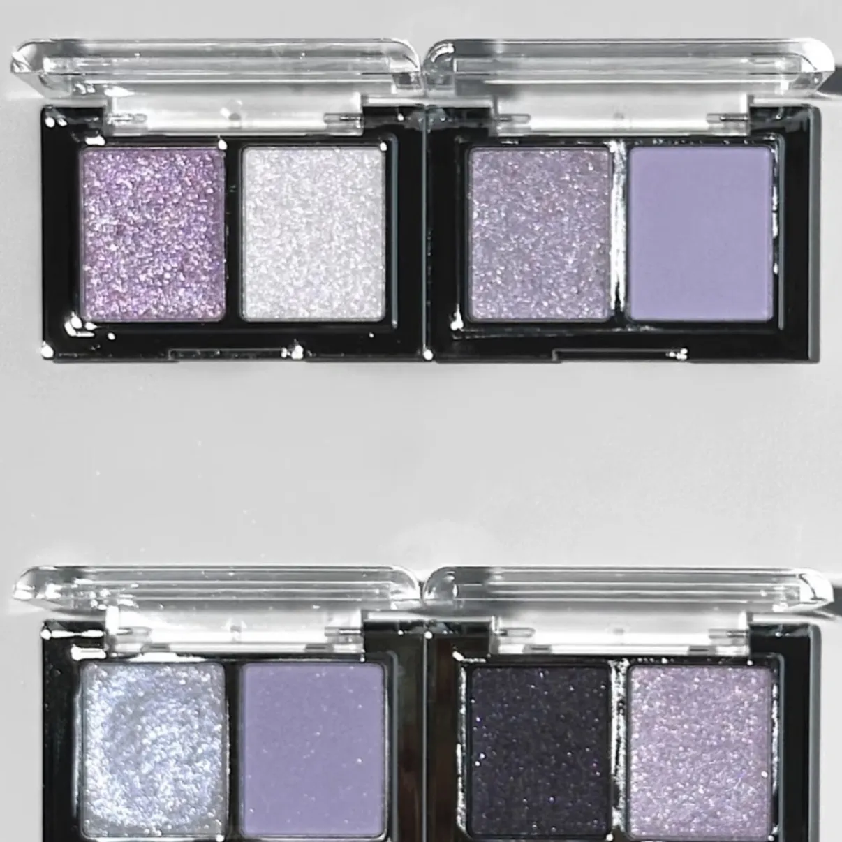 Paleta de sombra dupla matte shimmer glitter paleta de sombra portátil de longa duração flash fino maquiagem cosméticos