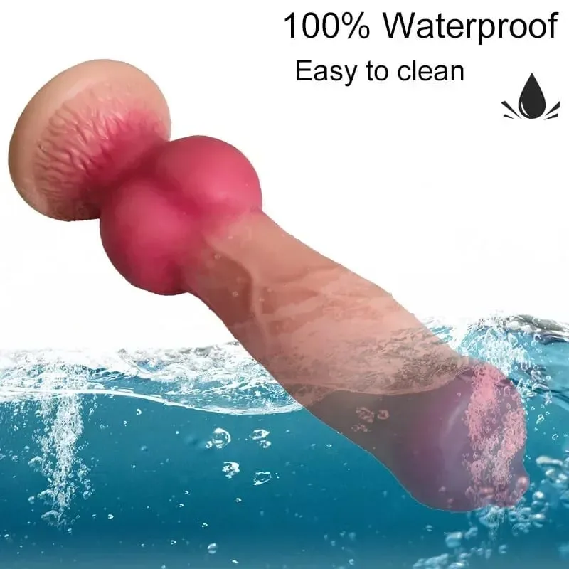 Plugue anal realista para cachorro, enorme, com ventosa, silicone, grande, massageador de próstata, brinquedos sexuais adultos para homens e mulheres