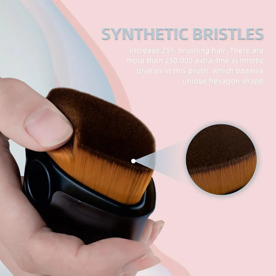 Pincel facial multiuso com estojo, base, blush, pó, creme líquido, ferramenta de maquiagem amigável para viagens — image 6