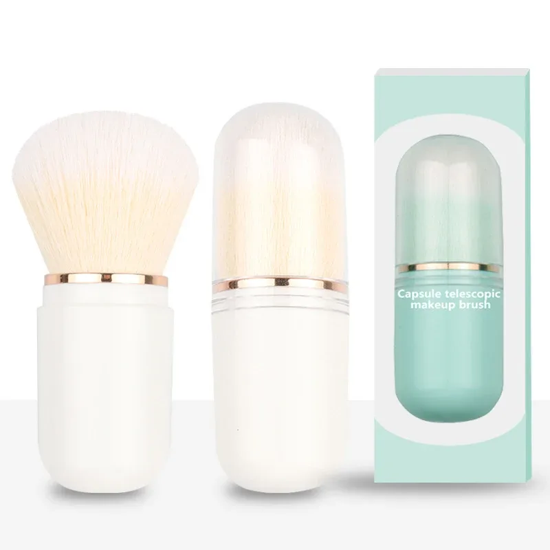 Ferramentas de maquiagem únicas, mini pincéis de maquiagem portáteis, ferramentas de beleza retráteis, pincel para pó solto, blush, pincéis de maquiagem