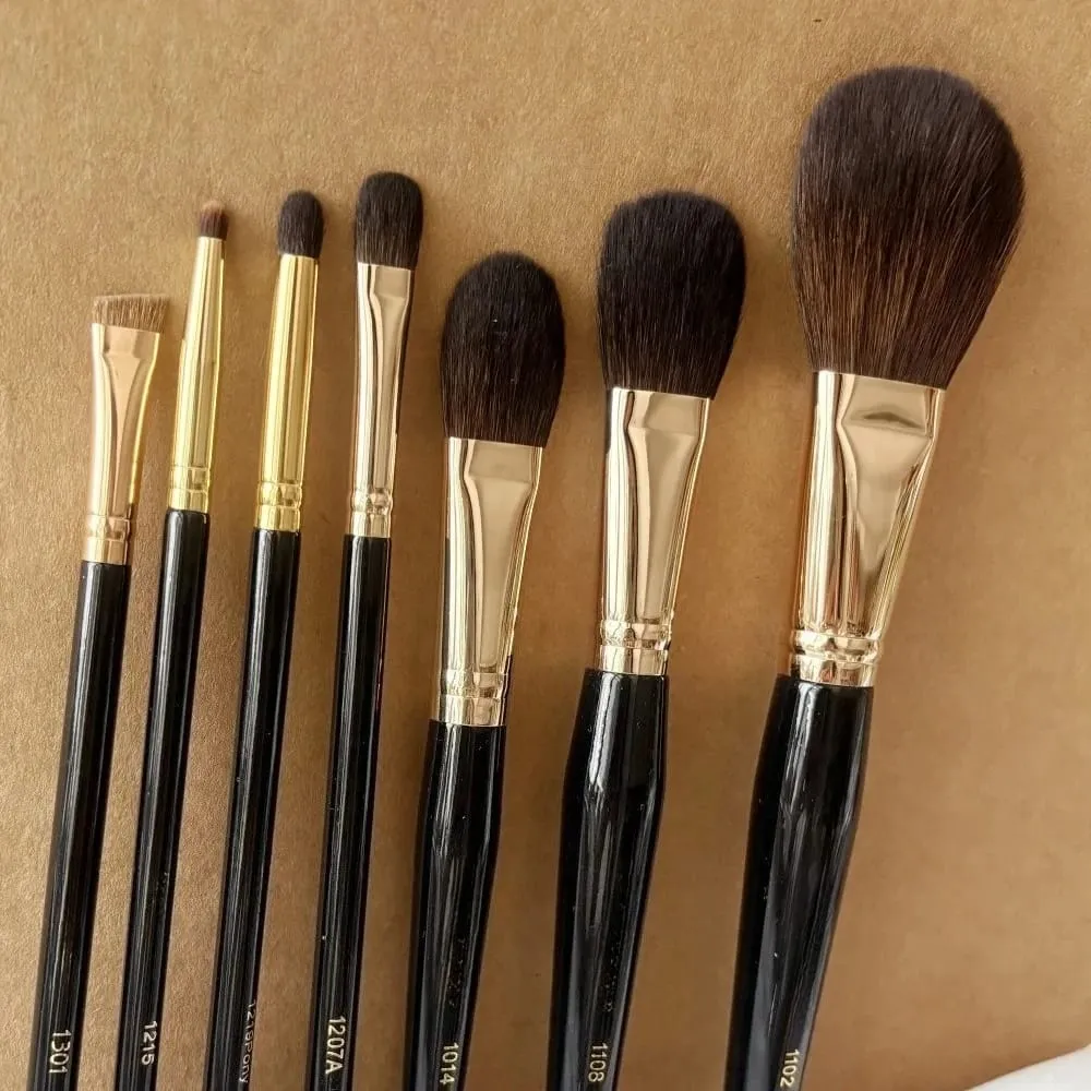 PA Makeup Brushes Set Luxury Super-soft Natural Bristles Face Eye Shadow Powder Cheek Blush Highlight Cosmetic Tools Kit 7pcs