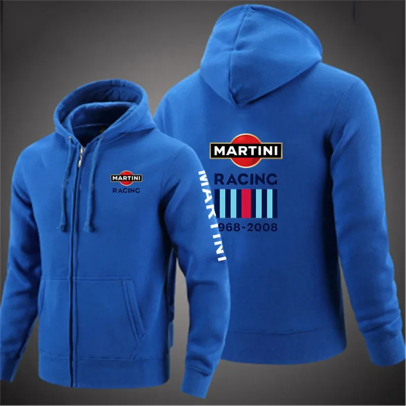 Martini Racing 2024 Men's Fashion Hoodies Spring And Autumn Solid Color Zipper Pullover Comfort Harajuku Top Sweatshirts