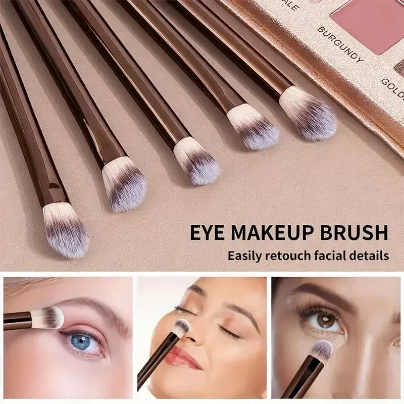Conjunto de pincéis de maquiagem de 13 unidades Kit de ferramentas de maquiagem profissional de pincéis multifuncionais para os olhos