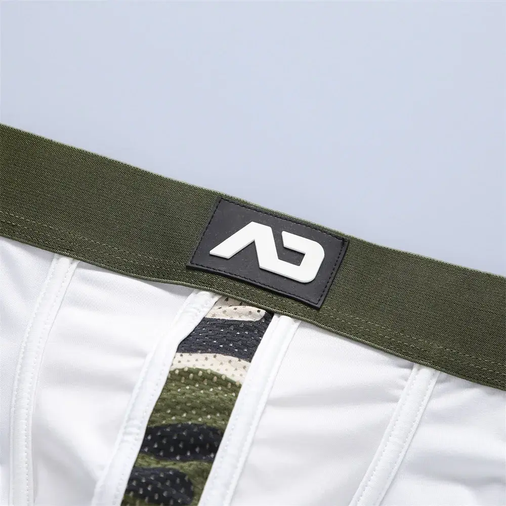 Novos boxers masculinos de baixo crescimento elástico tridimensional bolso confortável boxers AD4-M300