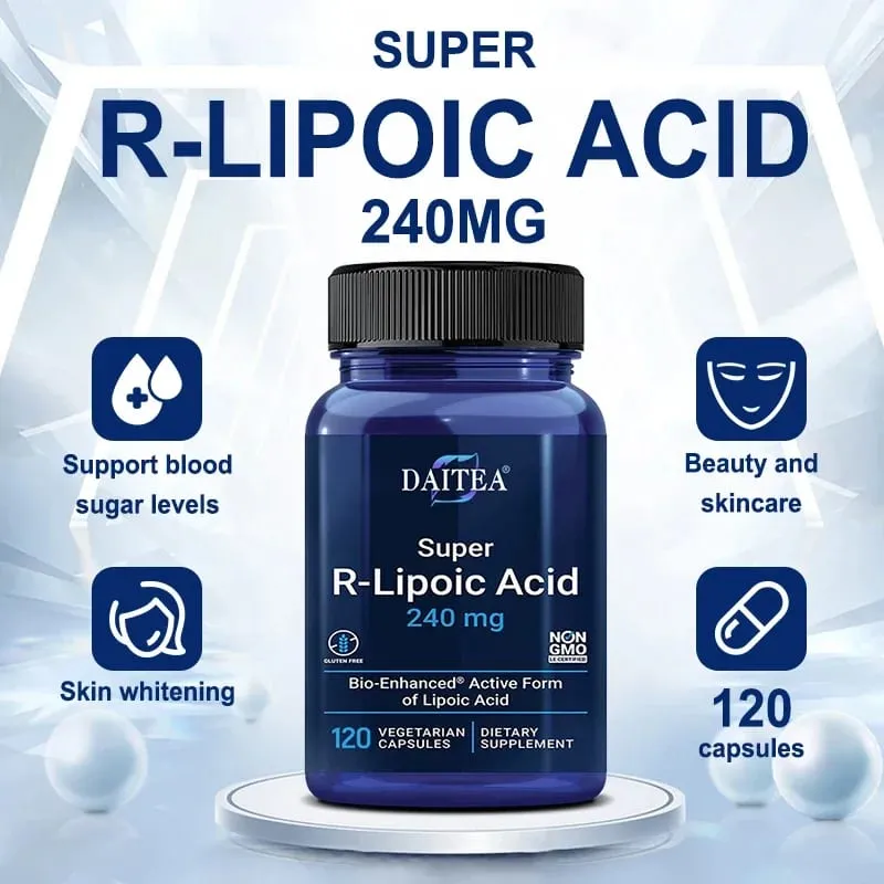 R-Lipoic Acid - Powerful Antioxidant Properties Helps Maintain Cells Energy & Skin Health Cardiovascular Health