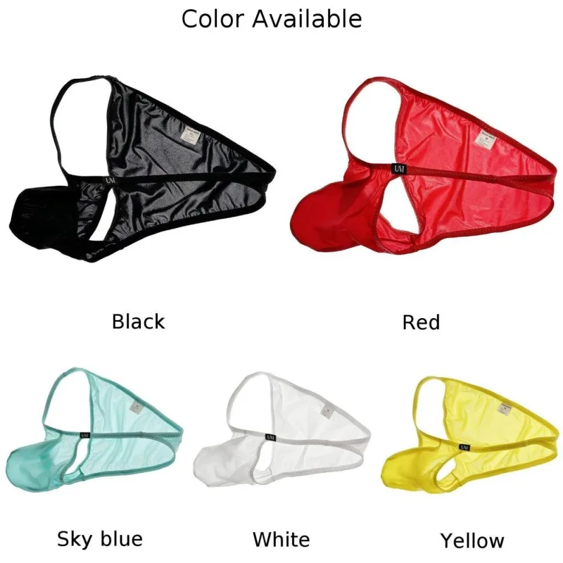 1pc Men's Ultra Thin Breathable Thongs G-Strings See Through Low Waist Lingerie Panties U-convex Pouch Underwear Man Briefs