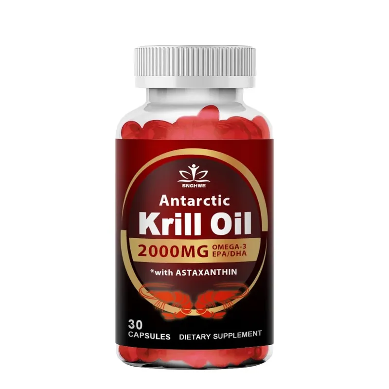 南極磷蝦油 - 每份 2000 毫克 - 含 Omega-3、EPA、DHA 和蝦紅素 - 支持健康關節、大腦、心臟和血壓