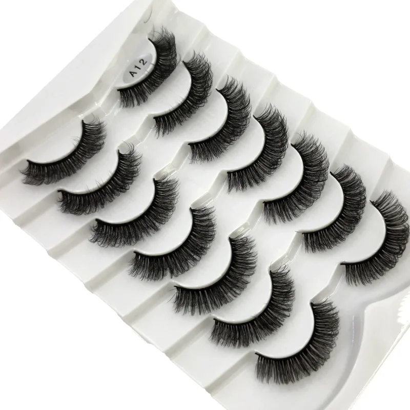 Fluffy Lashes Mink False EyelashesThick Cat Eye Makeup Long Natural Volume 3d Eyelashes Extension Wholesale Mink Eyelashes