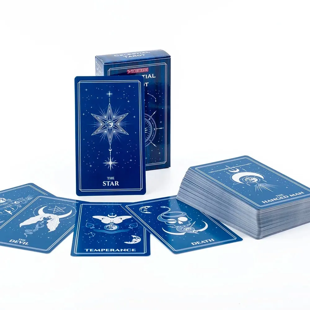 Tarô Celestial preenchido com a atmosfera misteriosa de corpos celestes cósmicos Divination Edition Deck Board Playing Games — image 1