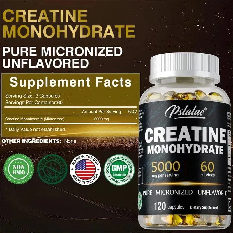 Creatine Monohydrate - Boost Muscle Strength Promote Muscle Growth Improve Athletic Performance Vegetarian Gluten-free