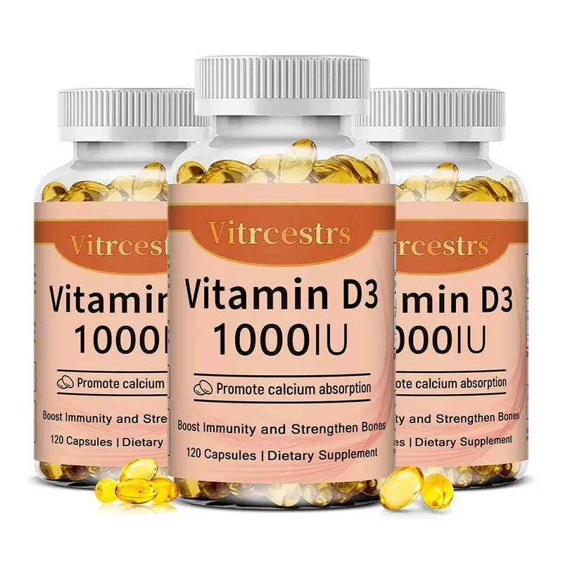 Vitamina D3 1000iu para suporte imunológico, função muscular saudável e saúde óssea - 120 cápsulas vegetais sem glúten sem OGM — image 10