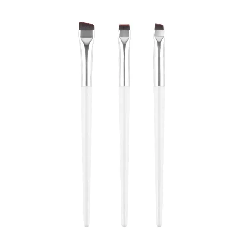 1/3 pçs lâmina delineador conjunto de pincéis de maquiagem ultra fino ângulo fino pincéis de sobrancelha plana sob os olhos colocar escova de detalhes precisos