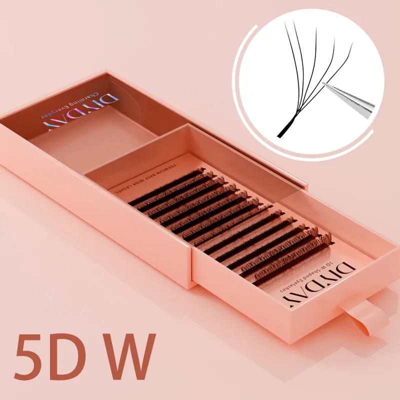 W 型睫毛延長 W 型綻放 3d 4d 5d 6d 7d 8d 眼睫毛天然柔軟預製扇形睫毛延長