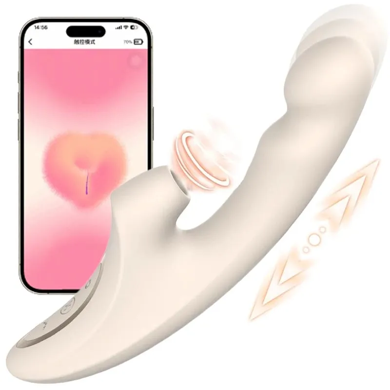 Vibrador com ventosa de clitóris, vibrador para mulheres, ponto g, estimulador de clitóris, aquecimento, controle por aplicativo, brinquedo sexual feminino, produtos para adultos — image 1