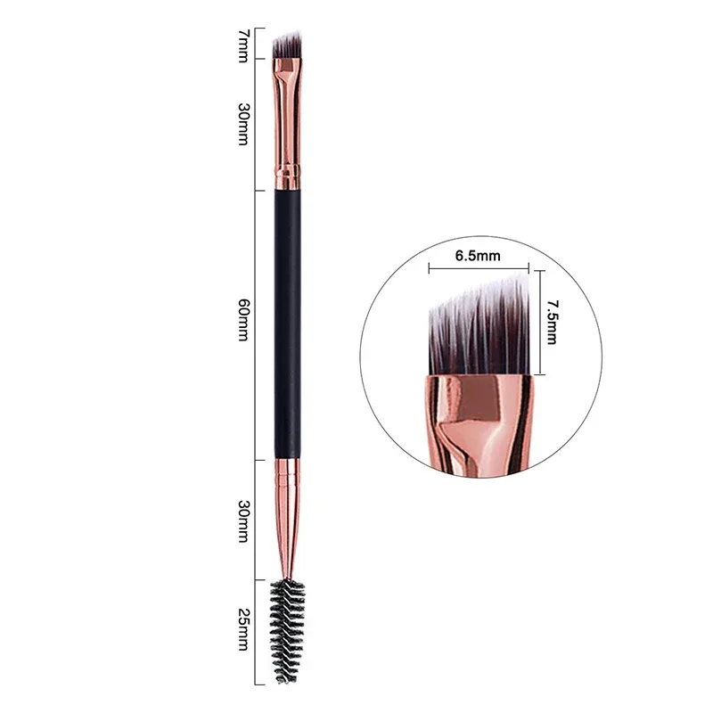1pc 2 em 1 escova de sobrancelha de cabeça dupla + escova de cílios ferramentas de maquiagem pincéis cosméticos cílios maquiagem pincéis brochas maquillaje — image 12