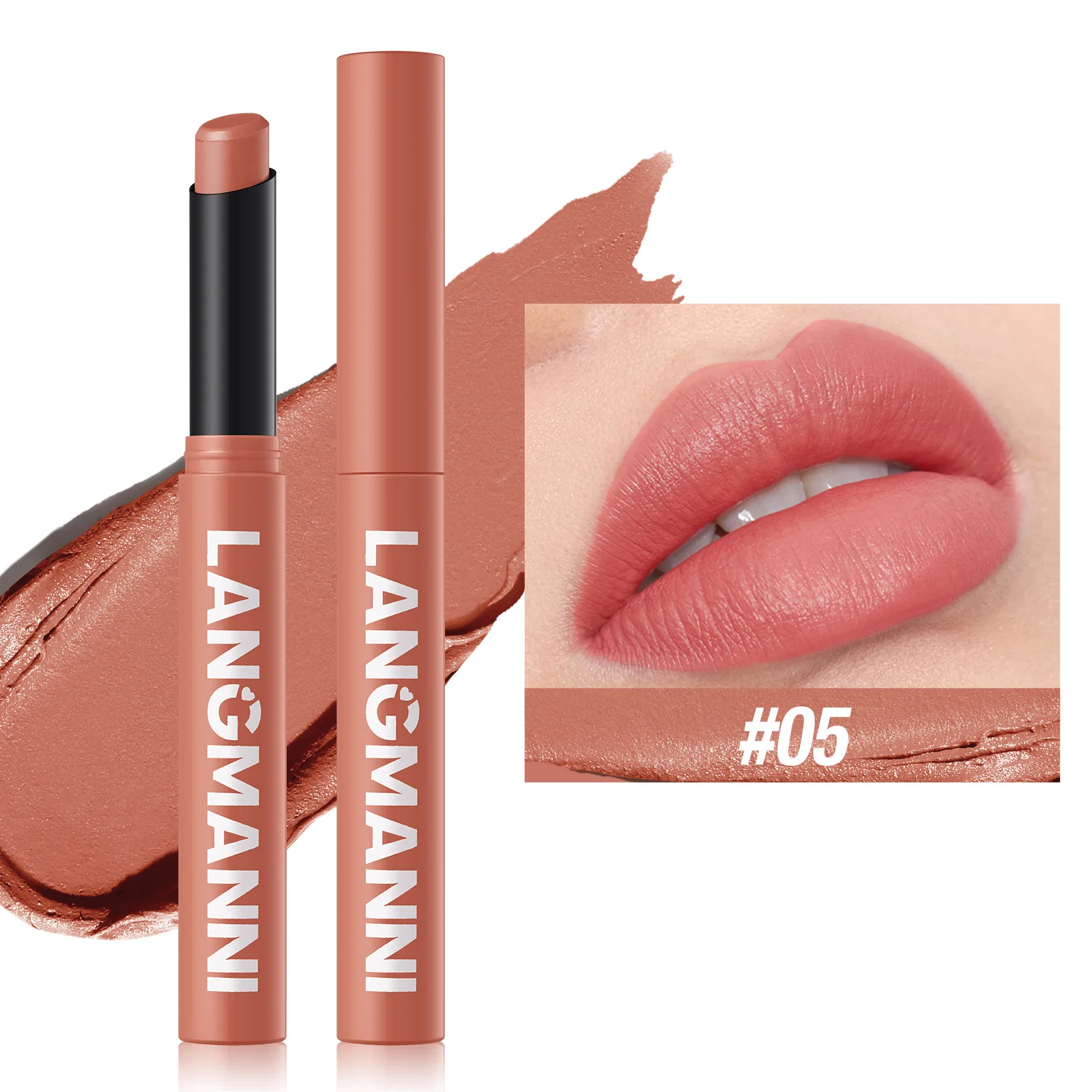 Batom rotativo de veludo fosco, batom à prova d'água de longa duração, copo antiaderente, coloração labial, cosméticos, delineador de maquiagem