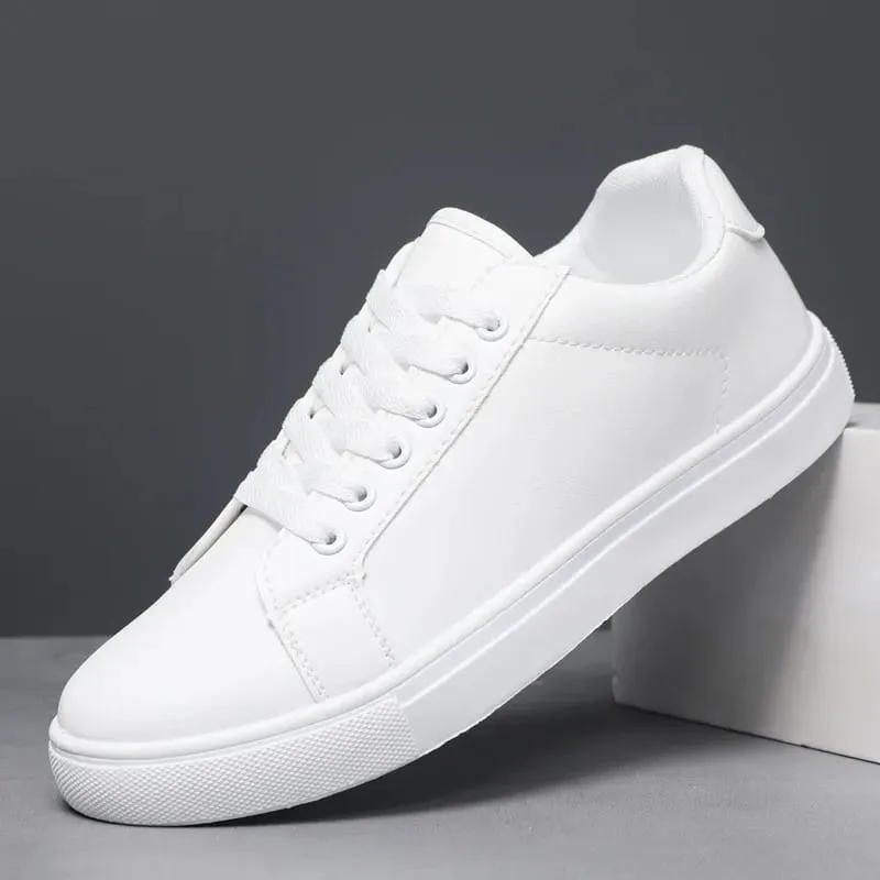 Branco preto masculino sapatos confortáveis ​​casuais sapatos de skate masculino sólido lazer tênis leve sapatos de caminhada