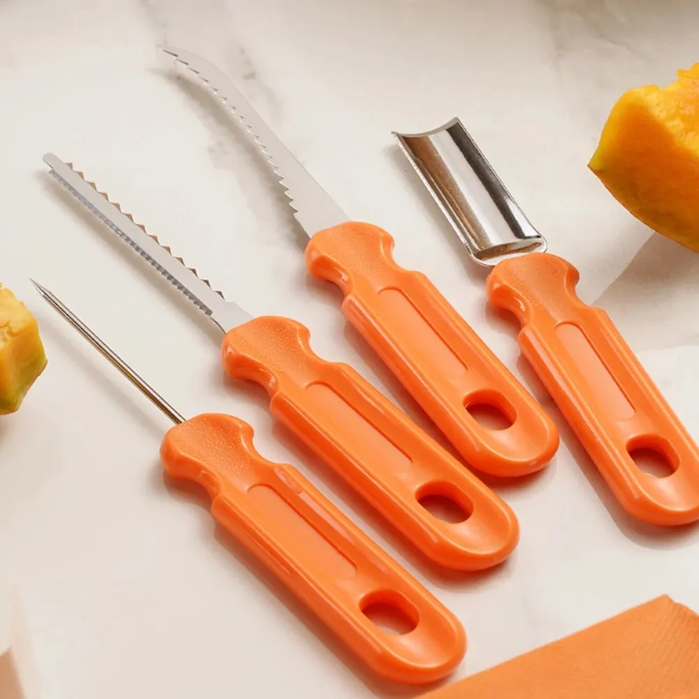 7pcs/Set Halloween Stainless Steel Pumpkin Carving Tools Kit Professional Pumpkin Carving knife Set With Storage Bag