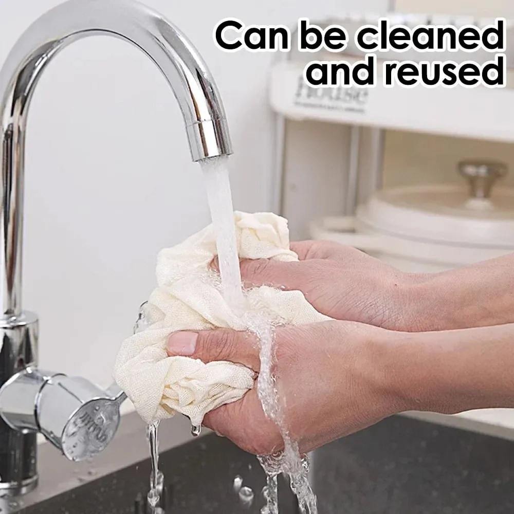 5/1PC Filter Cloth Reusable Cotton Fiber Mesh Strainer Cheese Beer Tofu Homebrew Filter Cloth Kitchen Food Ferment Strainer Tool — image 6