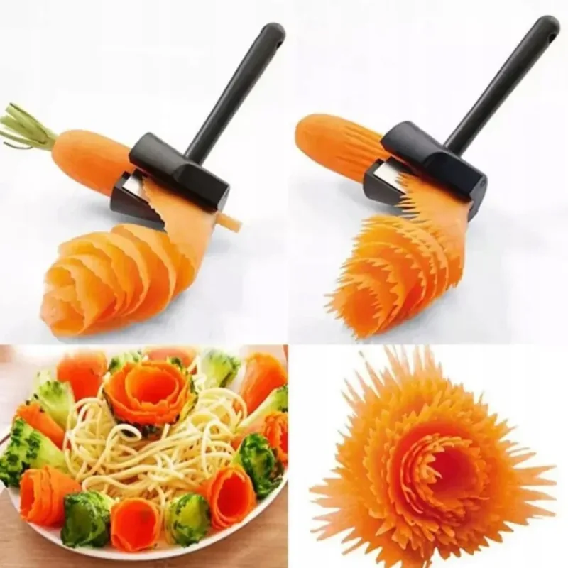 1pc Portable Vegetable Spiralizer Slicer Handheld Peeler Stainless Steel Spiral Slicer for Potatoes Kitchen Cutter Tools