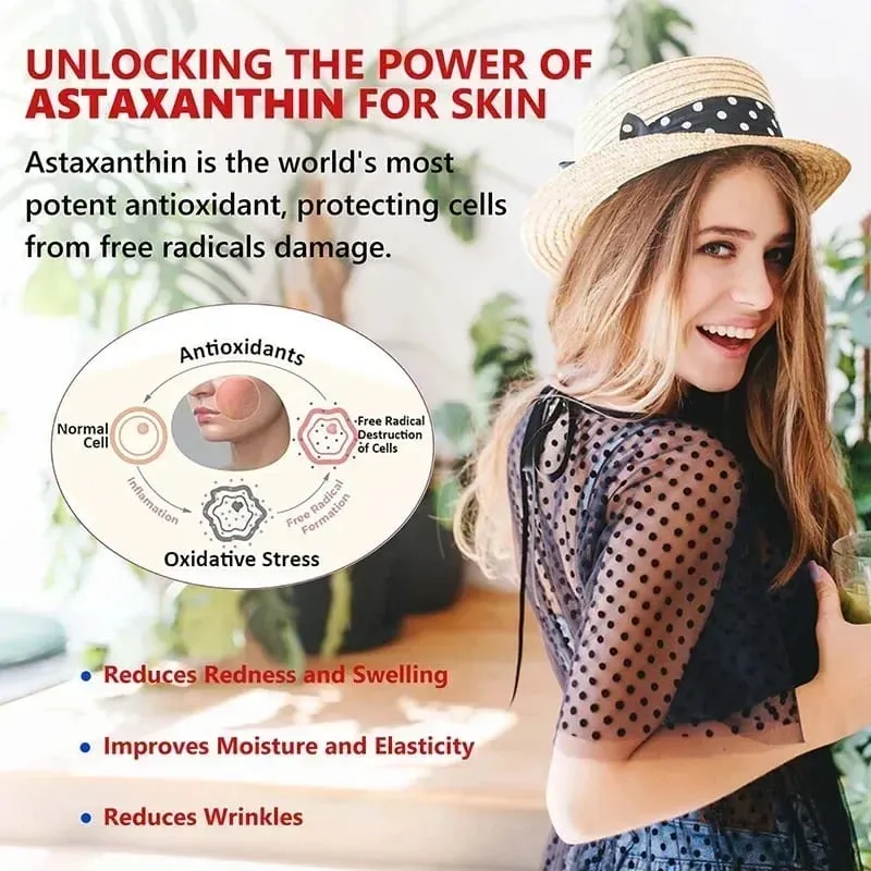 Astaxanthin 24 Mg - Promotes Cardiovascular Health Accelerates Metabolism Maintains Eye Joint and Skin Health Antioxidant