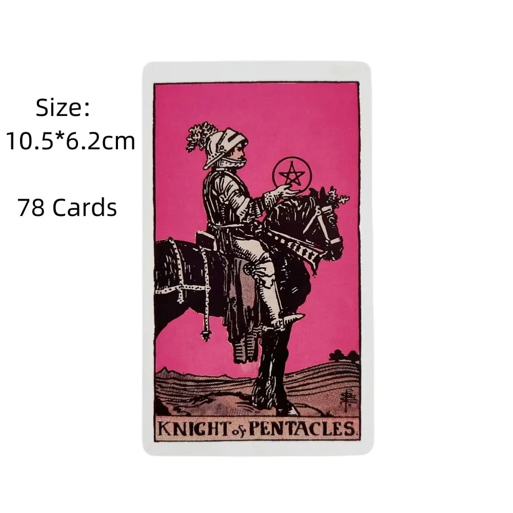 Rider 78pcs Tarot Cards Deck Set for Beginners，Prophecy Divination Deck Family Party Game Tarot Cards Deck
