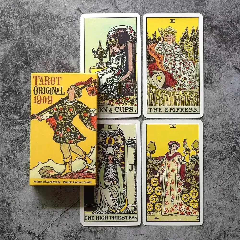 The Rider Waite Smith 1909 Tarot Cards Oracle Deck for Beginners English Spanish Classic Divination Edition Play Game