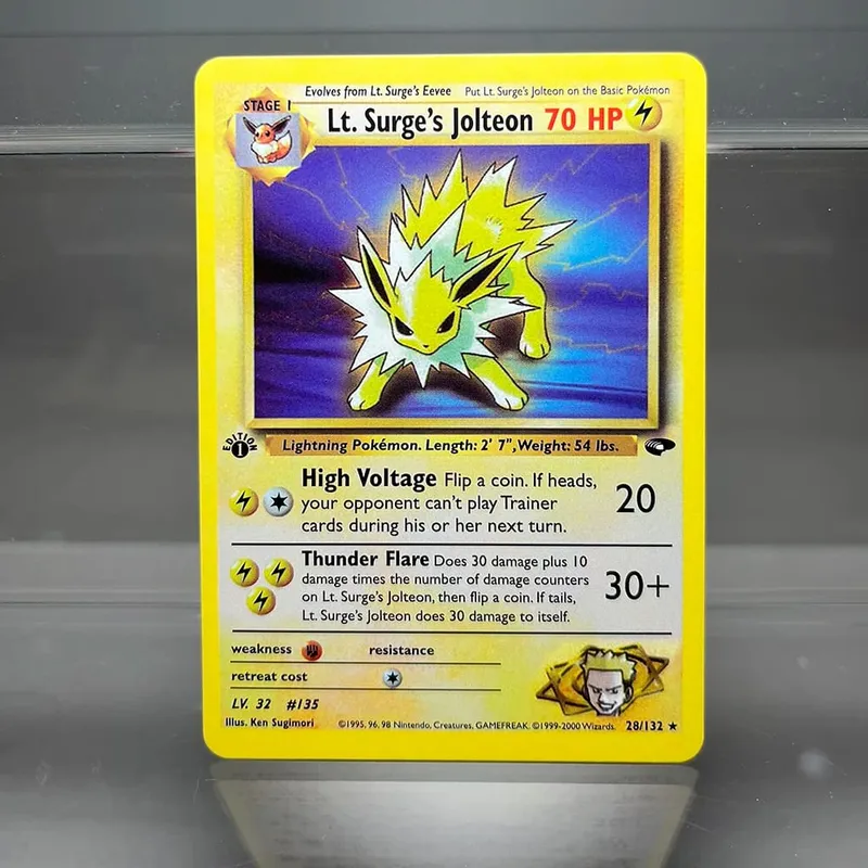 Cartões pkm 1ª edição desafio de academia 1996 conjunto de base cartões de folha única mewtwo gengar raichu jogo coleção cartões ptcg cartões proxy