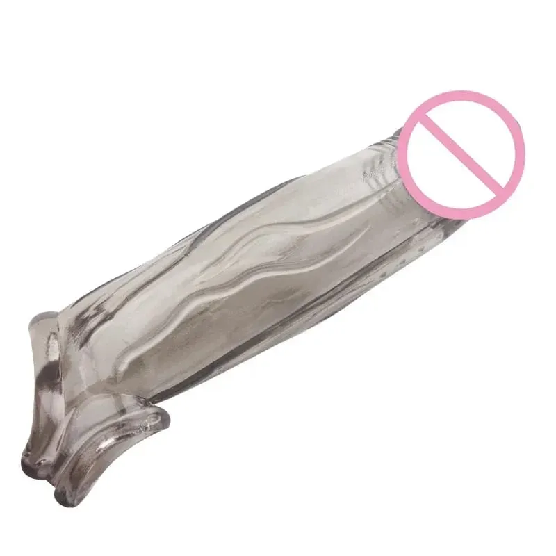 3 Colors Penis Sheath Extender Sleeve Enlarger Stretch Enhancer Delay Ejaculation Sex Toys For Men Reusable Condom Cock Ring
