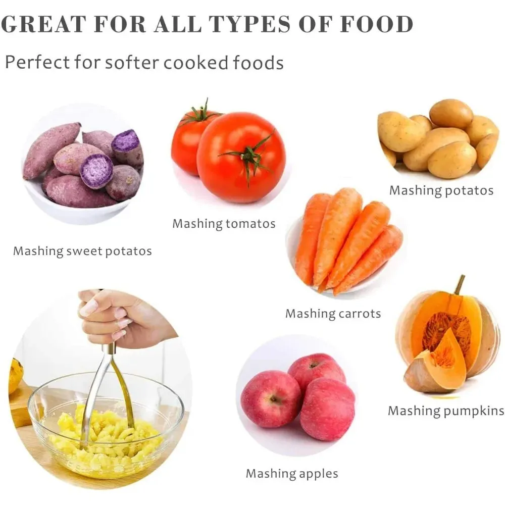 Aço inoxidável máquina de trituração de batata frutas máquina de esmagamento criativo lama imprensa manual máquina de trituração cozinha pequena ferramenta