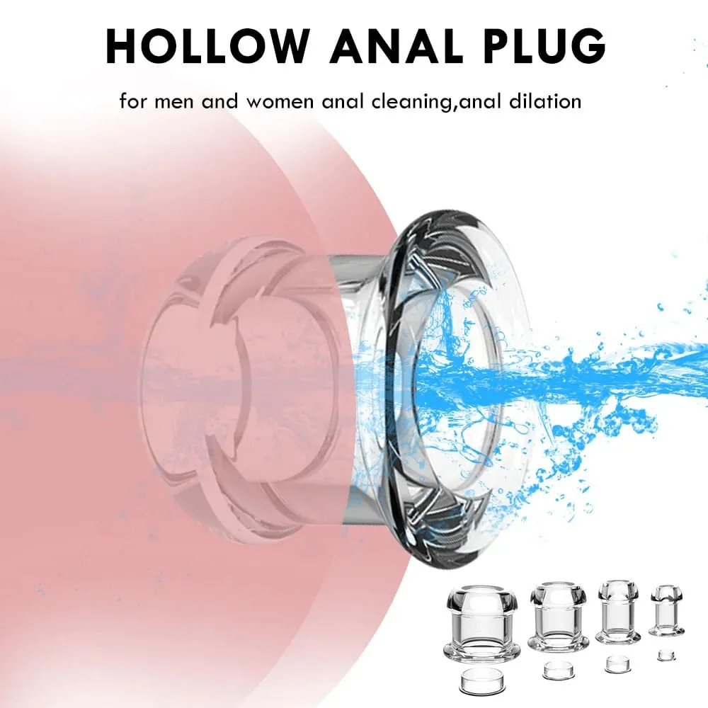 Hollow Anal Plug With Stopper Vagina Anus Dilator Speculum Expander Buttplug Prostate Massage Sex Toys For Women Men Gay