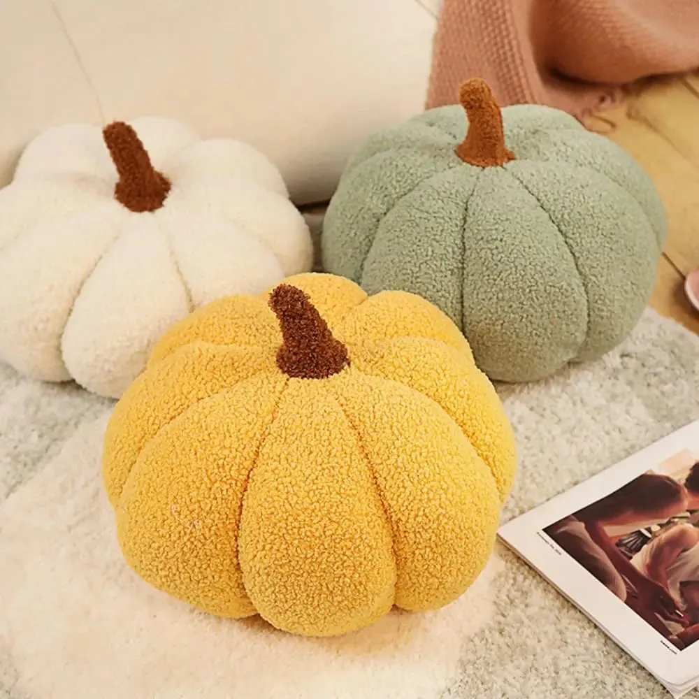 New Cotton Stuffed Pumpkin Pillow Cute Soft Pumpkin Plush Pillow Simulated Pumpkin Soft Back Cushion