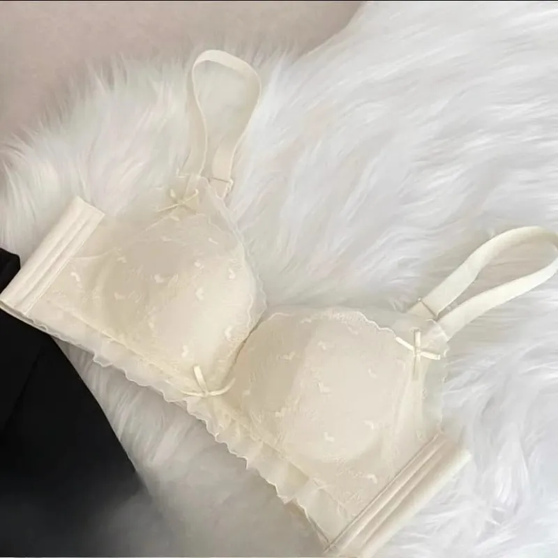 Pure Desire Breeze Push Up Bra Wireless for Small Bust Anti Sagging Breathable Comfort Lift Support AB Cup Women S-XL MOYISU