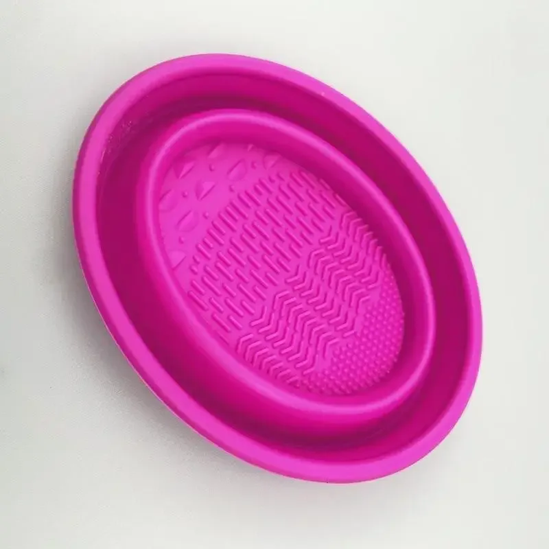 Lavar tapete limpo ferramentas de beleza caixa de purificador de silicone macio escova de maquiagem limpador de pó dobrável tigela de limpeza escovas de sombra
