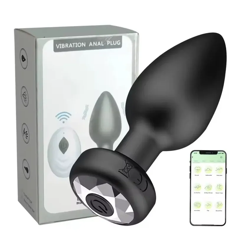 Plugue anal vibrador com controle por aplicativo, masturbador vaginal feminino, massageador de próstata vibratório, plug anal, brinquedos sexuais adultos para casais