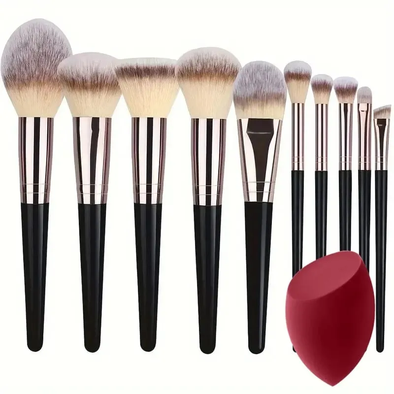 Profissional 3-20 pçs pincéis de maquiagem conjunto macio macio fundação sombra corretivo mistura kabuki ferramenta de beleza feminina