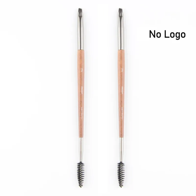 1 piece #274 Double ended Angled eyebrow Eyelashes Makeup brush Natural wood Professional Make up brushes cosmetic tools
