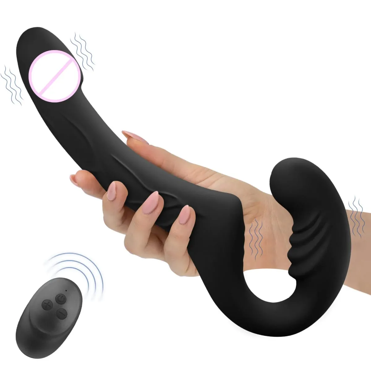 6 Inch & 4 Inch Strap On Double Sided Dildo 10 Strong Vibrating Anal Clitoral G Spot Vibrator Pegging & Lesbian Sex Toys