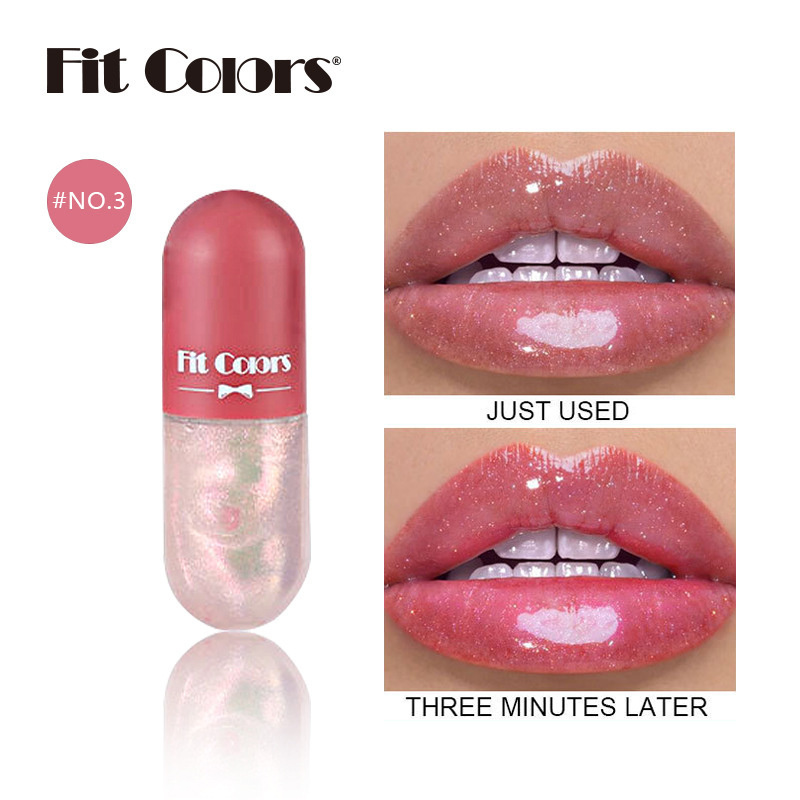 Mini cápsula líquida labial blam hidratante transparente mudança de cor lábio plumping óleo espelho geléia plumping brilho labial cosméticos