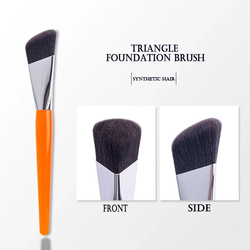 Triângulo fundação escova ângulo contorno fundação creme líquido bronzer pincéis de maquiagem cristal lidar com fundação compõem ferramenta