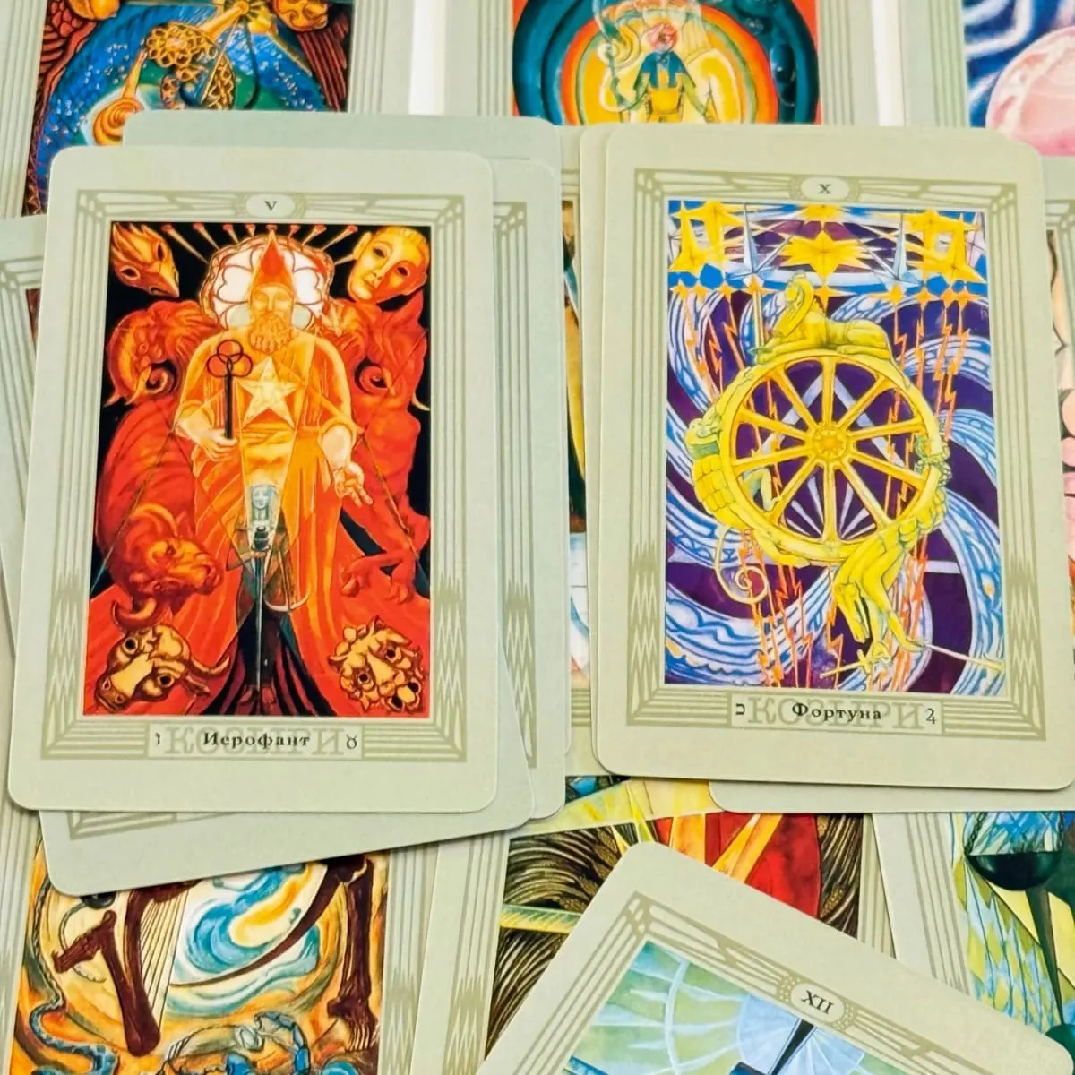 Thoth tarô cartas russo/espanhol/inglês edição oracle board jogando jogos de mesa para festa
