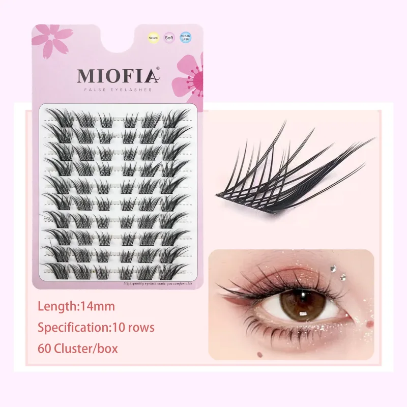 Cluster Lashes Natural Eyelash Extension Fluffy Fox Eye Lashes Mixed Tary Large Capacity Anime Lashes DIY Eyelash Cluster