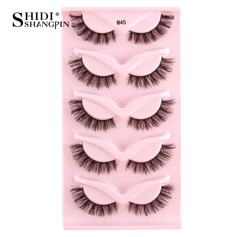 Half Lashes Cat Eye Lashes 3D Natural Winged End Eye Elongated Lashes Fox Eye Lashes Faux Mink Lashes Makeup