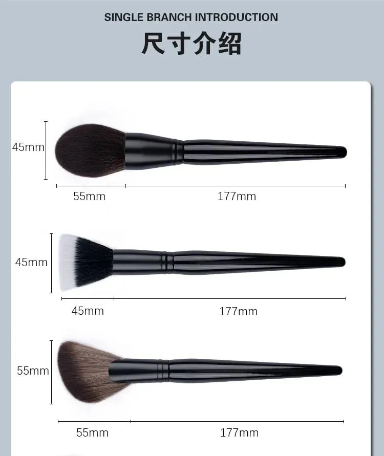 Conjunto de pincéis de maquiagem para contorno em pó, pincel de maquiagem scott, blush, destaque, base, sombra, sobrancelha, ferramentas cosméticas, 1 peça