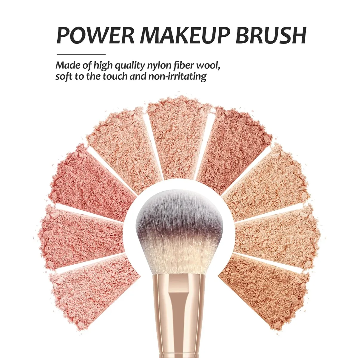 7 pincéis de maquiagem para base cosmética, pó corretivo, blush, mistura de cerdas macias, ferramentas de beleza