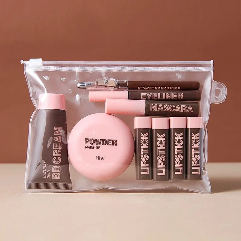 Kit de maquiagem moderno de 9 peças - Conjunto completo de maquiagem para rosto inteiro para looks diários e presentes — image 5