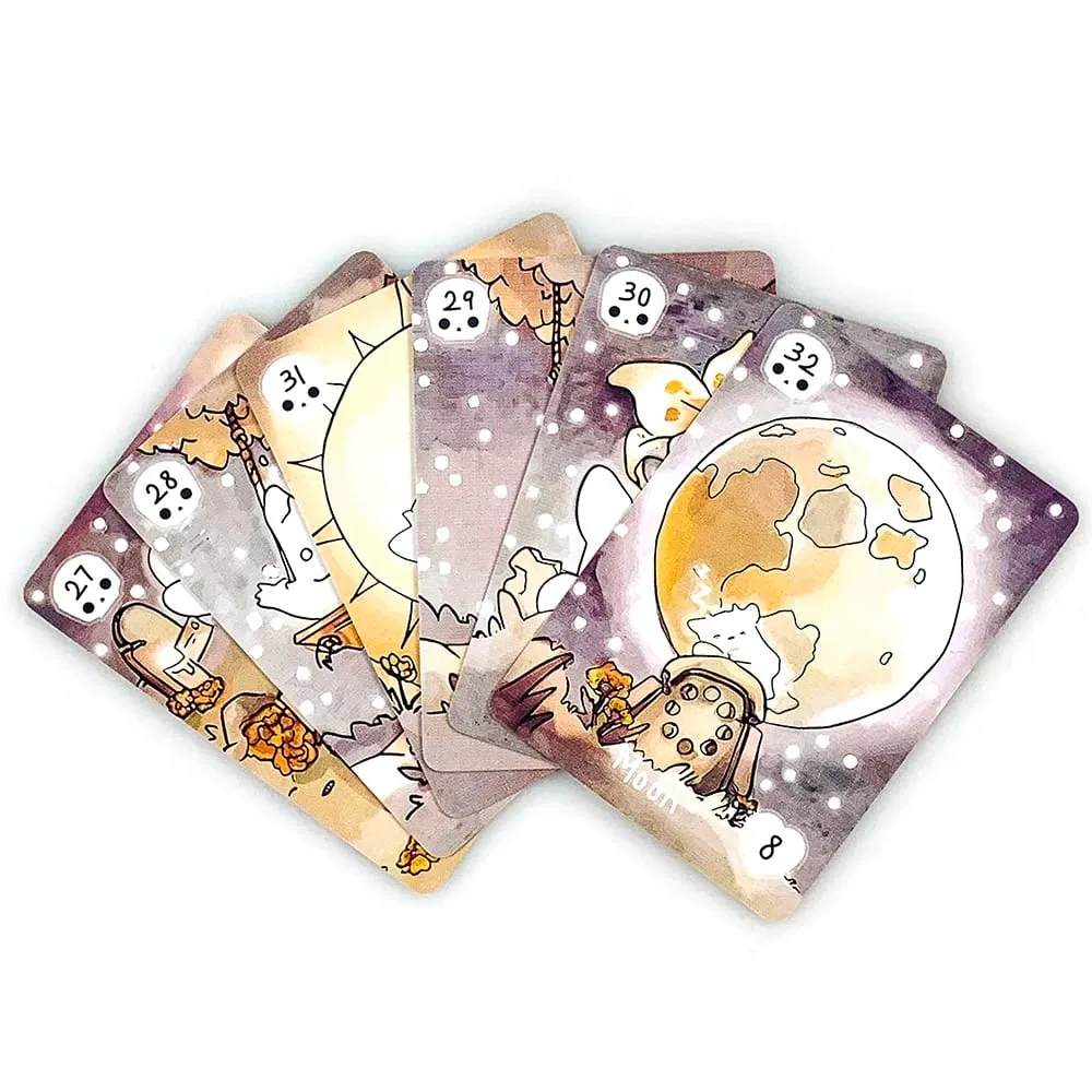 Lil Phantasm Lenormand Oracle Deck 36 可愛幽靈主題神諭獨特藝術算命卡牌遊戲萬聖節遊戲