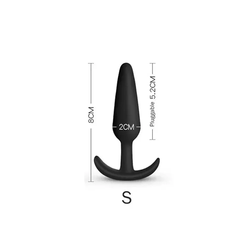 Plugue anal em forma de t, 3 tamanhos, silicone macio, plugue anal, estimulador, brinquedos sexuais anais para homens/mulheres, massageador de próstata, treinador