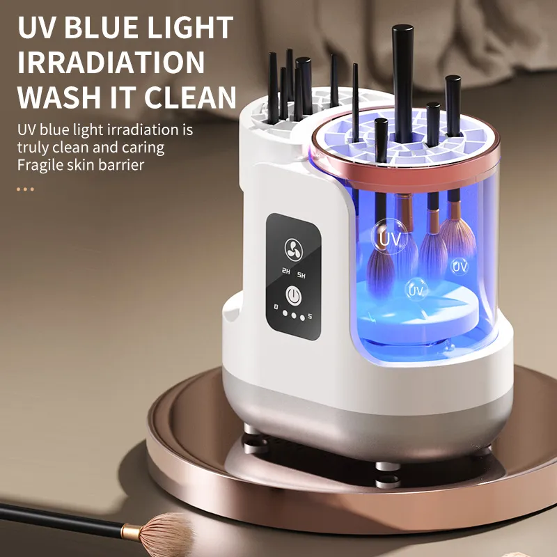 3 em 1 usb elétrica escova de maquiagem máquina de limpeza automática de secagem rápida portátil escova cosmética ferramentas de limpeza e secagem